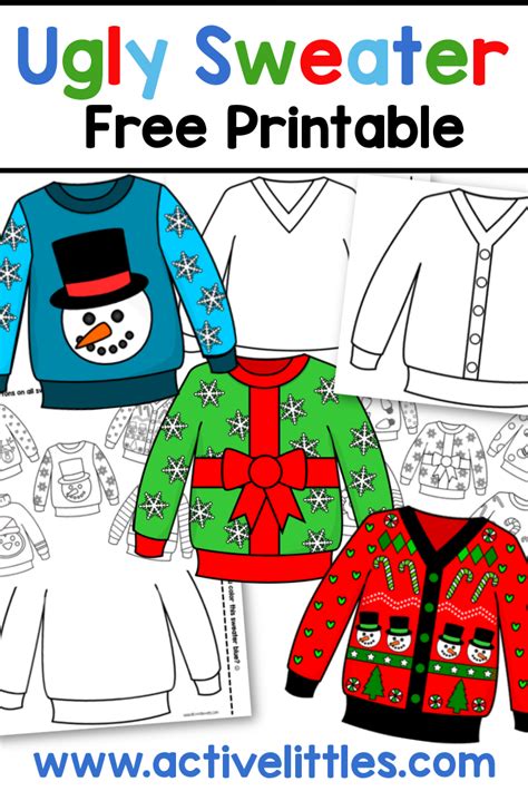 Printable Ugly Sweater Template